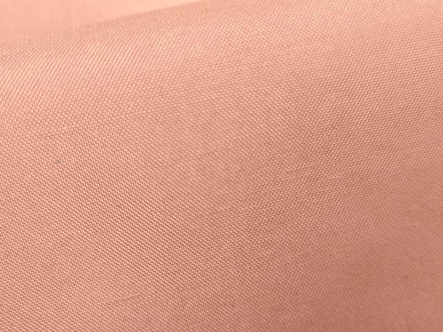 平和屋着物●上質な紬 色無地 紅梅色 正絹 逸品 AABJ9845cs