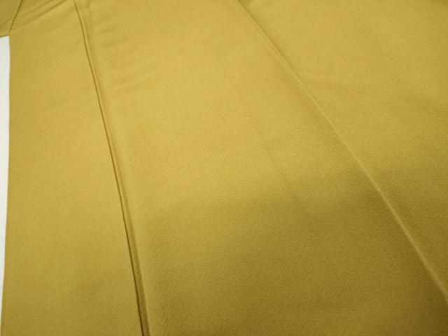 平和屋着物●上質な色無地 藤黄色 正絹 逸品 AABJ9853cs