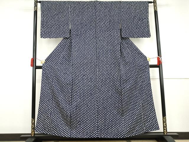 平和屋着物●上質な小紋 総絞り 正絹 逸品 AABJ9861cs