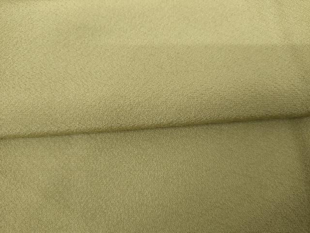 平和屋着物●上質な色無地 枯草色 正絹 逸品 AABJ9864cs