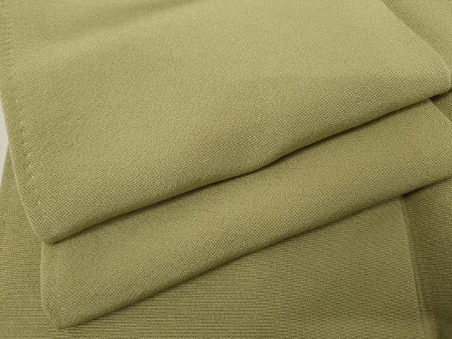 平和屋着物●上質な色無地 枯草色 正絹 逸品 AABJ9864cs