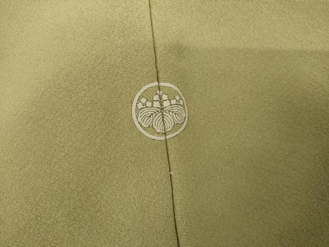 平和屋着物●上質な色無地 枯草色 正絹 逸品 AABJ9864cs
