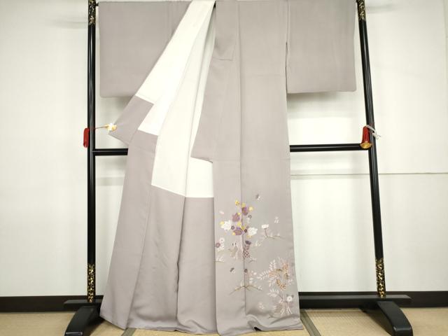 平和屋着物●豪華色留袖 駒刺繍 総刺繍 更紗花文 正絹 逸品 AABJ9898cs