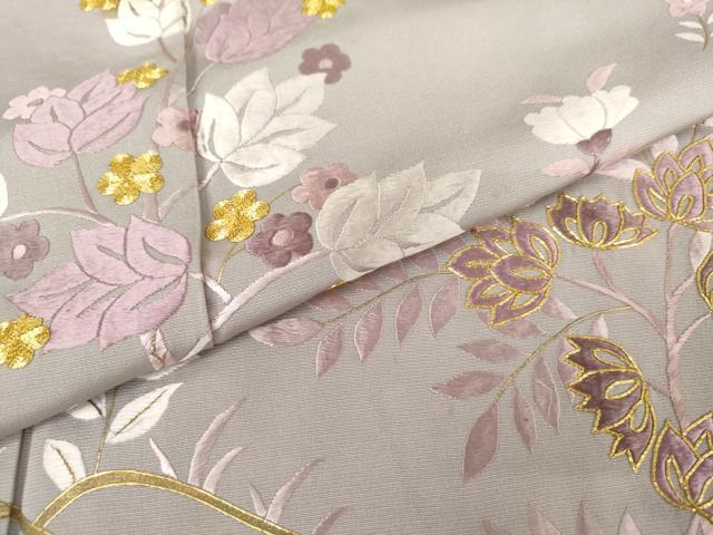 平和屋着物●豪華色留袖 駒刺繍 総刺繍 更紗花文 正絹 逸品 AABJ9898cs