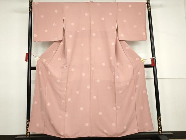 平和屋着物●小紋師 資幸 江戸小紋 花丸文 正絹 逸品 AABJ9907cs
