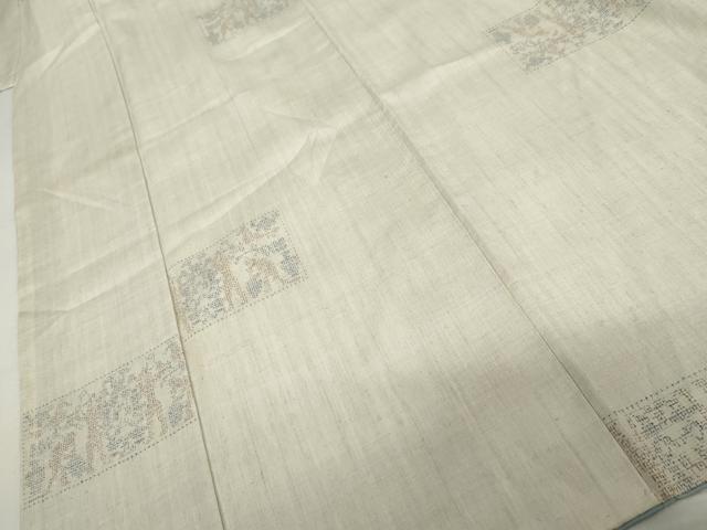 平和屋着物●結城紬 100亀甲 古代壁画文様 正絹 逸品 AABJ9908cs