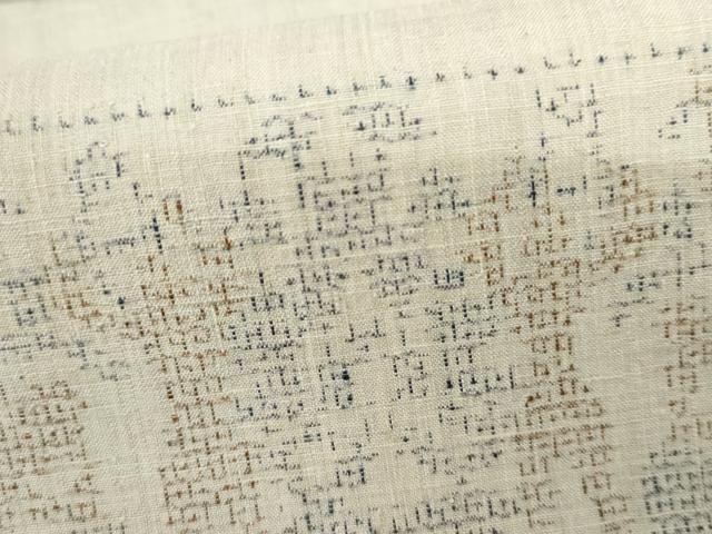 平和屋着物●結城紬 100亀甲 古代壁画文様 正絹 逸品 AABJ9908cs