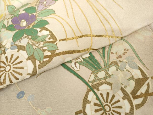 平和屋着物●訪問着 花車文 暈し染め 正絹 逸品 AABJ9932cs
