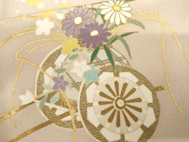 平和屋着物●訪問着 花車文 暈し染め 正絹 逸品 AABJ9932cs
