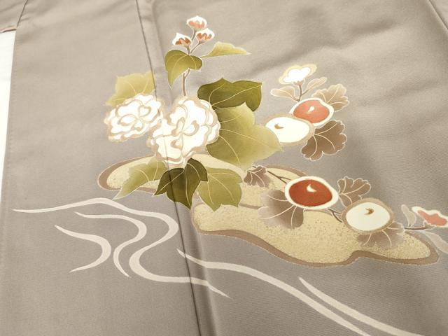 平和屋着物●訪問着 刺繍 流水花文 金彩 正絹 逸品 AABJ9947cs