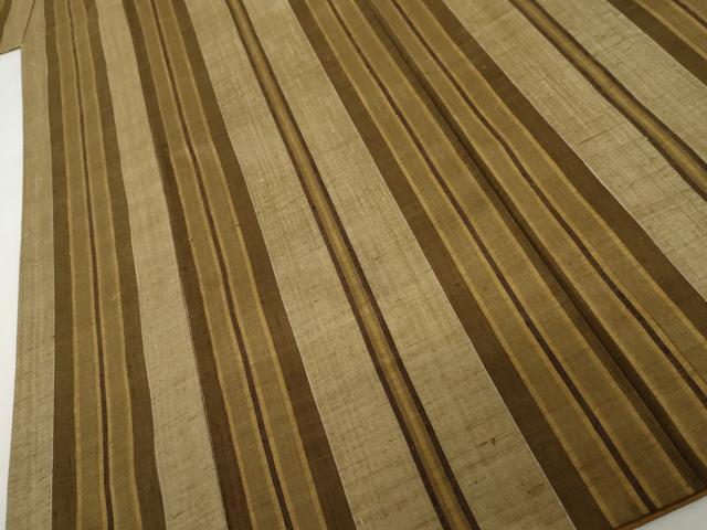 平和屋着物●上質な紬 間道 正絹 逸品 AABJ9956cs