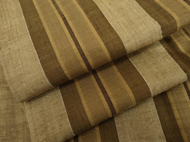 平和屋着物●上質な紬 間道 正絹 逸品 AABJ9956cs