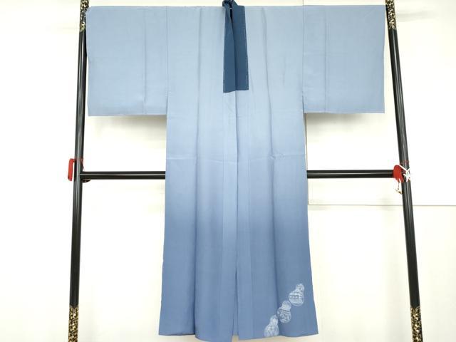 平和屋着物●男性 長襦袢 袷 風景文 正絹 逸品 未使用 AABJ9959cs