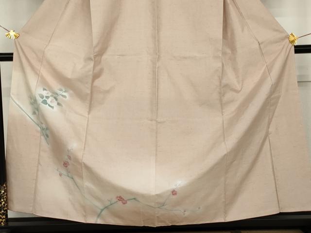 平和屋着物●訪問着 紬地 枝花文 金銀彩 正絹 逸品 未使用 AABJ9963cs