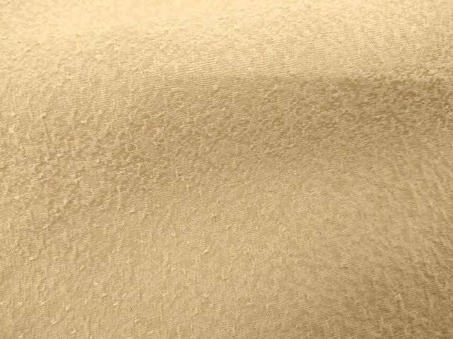 平和屋着物●本草木染作家 瑞鳳 色無地 紋意匠 薄香色 正絹 逸品 未使用 AABJ9966cs