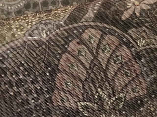 平和屋着物●創業140年 小糸染芸の四代目 小糸敏夫 訪問着 紬地 更紗花蝶唐草文 さが美扱い 正絹 逸品 AABJ9972cs