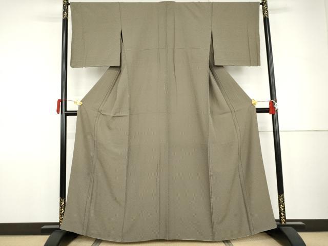平和屋着物●江戸小紋 鱗文様 胴抜き仕立て 正絹 逸品 AABJ9987cs