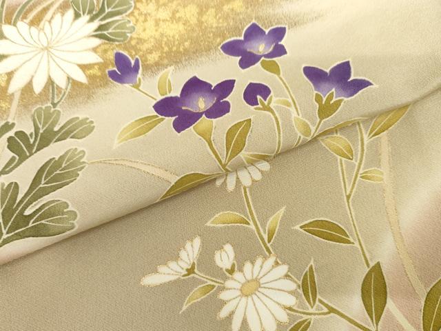 平和屋着物●訪問着 枝花文 暈し染め 金彩 正絹 逸品 AABJ9988cs