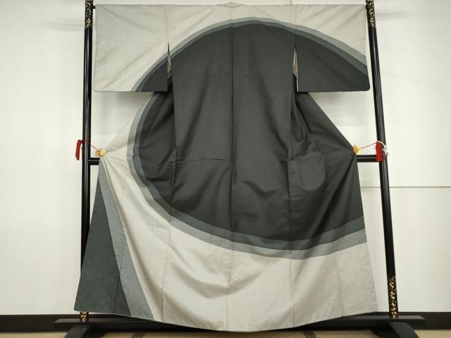 平和屋着物●本場大島紬 染大島 訪問着 流水文 正絹 逸品 AABJ9991cs