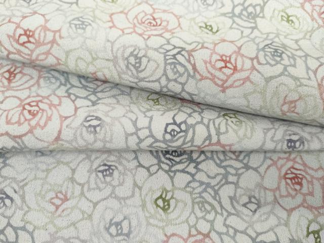 平和屋着物●上質な小紋 型染め 薔薇尽くし 京王百貨店扱い 正絹 逸品 AABJ9996cs