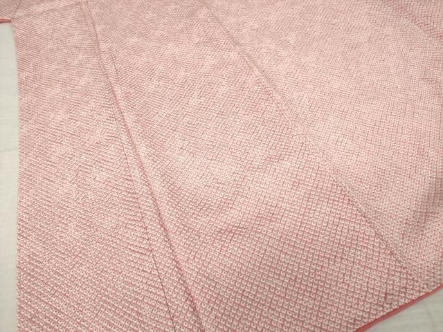 平和屋着物●大変加工の良い総絞り小紋 正絹 逸品 AABK0003ck