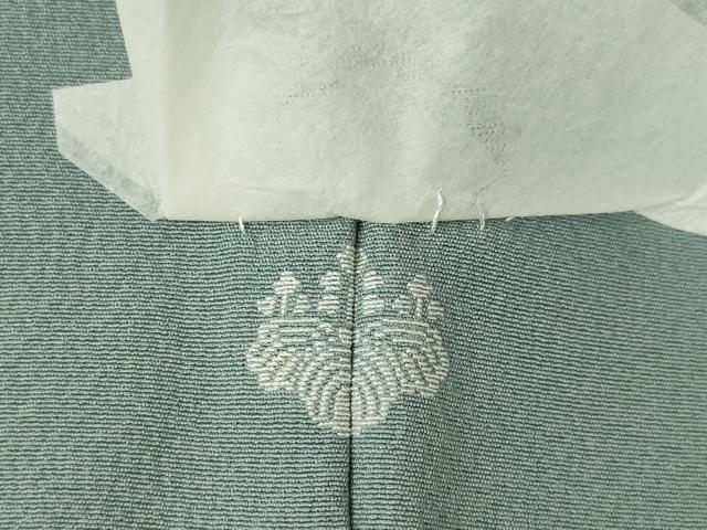 平和屋着物●上質な色無地 作家物 染:清水 紋意匠 豆がら茶色 正絹 逸品 未使用 AABK0010ck