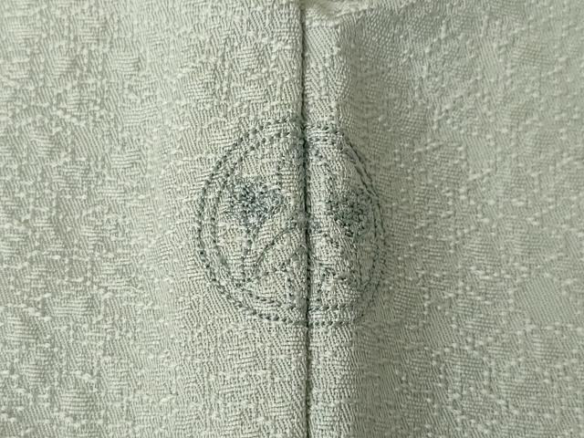 平和屋着物●上質な色無地 花丸地紋 利休白茶色 正絹 逸品 AABK0011ck