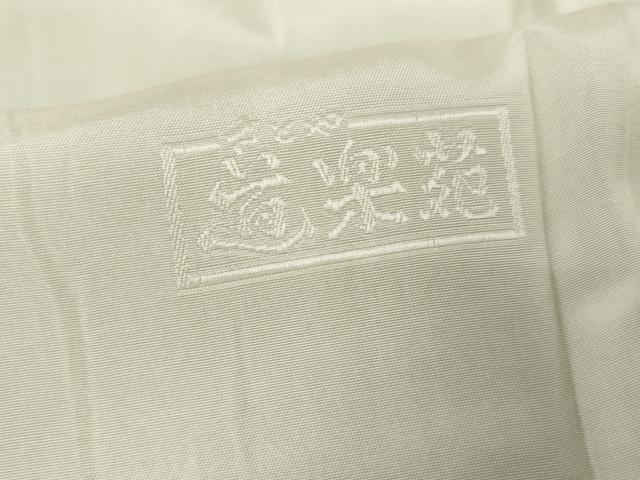 平和屋着物●上質な色無地 総刺繍 楽器花文 鶸茶色 ワンポイント 正絹 逸品 AABK0016ck