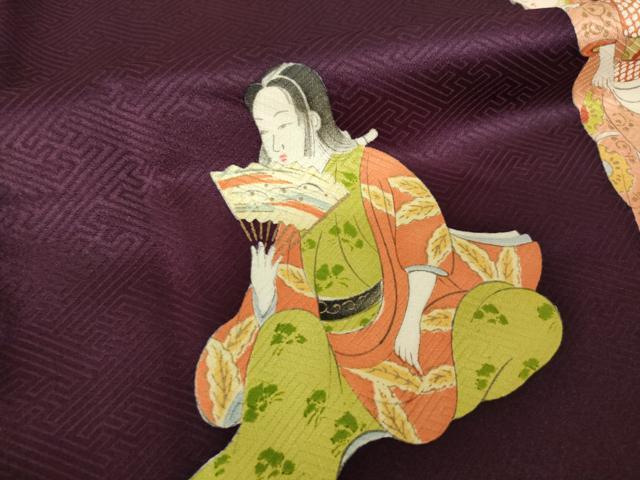 平和屋着物●訪問着 女人文 正絹 逸品 AABK0029ck