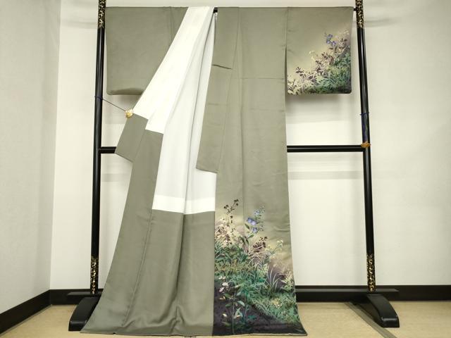 平和屋着物●訪問着 花野路 ロング丈 正絹 逸品 AABK0044ck