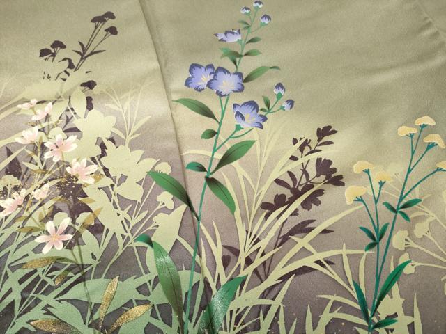 平和屋着物●訪問着 花野路 ロング丈 正絹 逸品 AABK0044ck