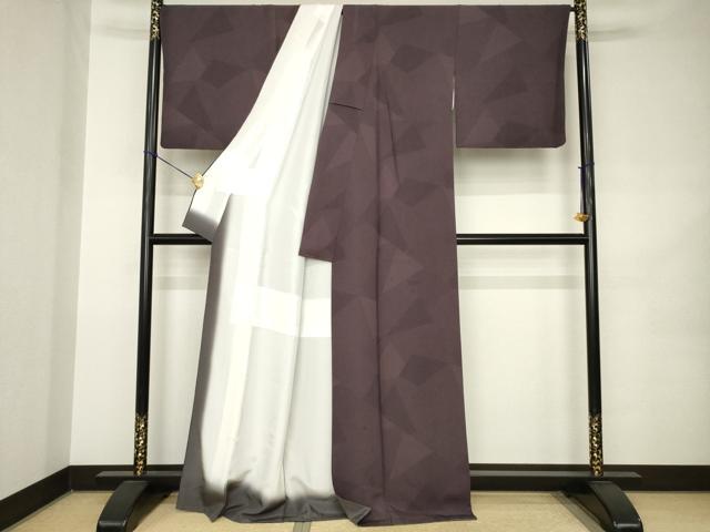 平和屋着物●江戸小紋 割付き文 正絹 逸品 AABK0046ck