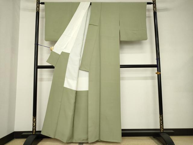 平和屋着物●上質な色無地 岩井茶色 正絹 逸品 AABK0049ck
