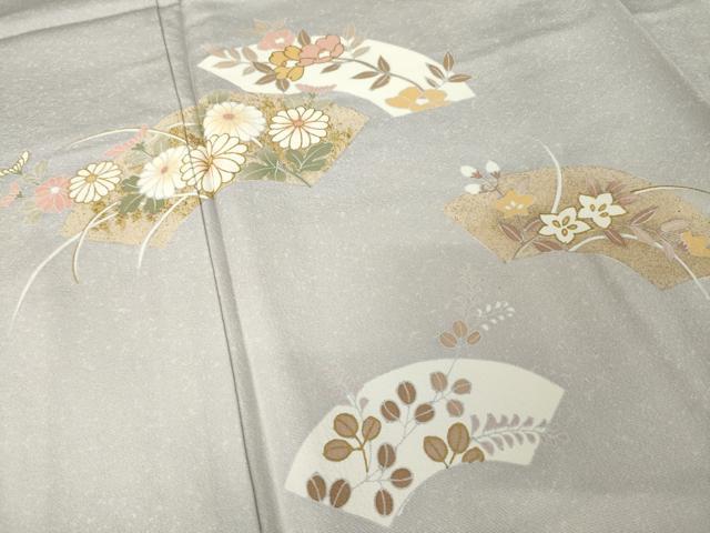 平和屋着物●訪問着 友禅 作家物 地紙花文 暈し染め 金彩 正絹 逸品 AABK0055ck
