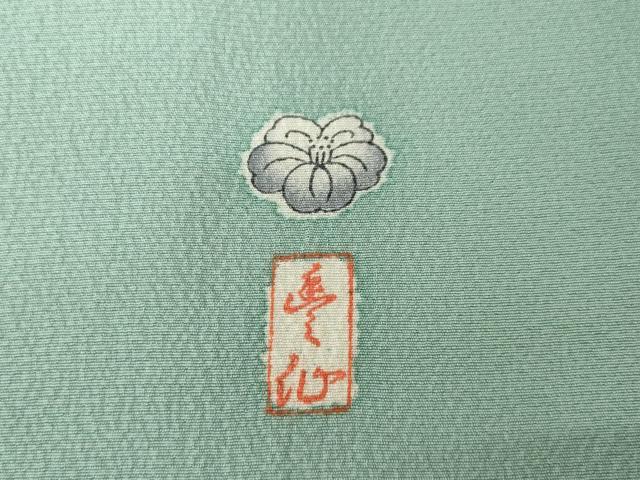 平和屋着物●訪問着 作家物 辻が花 舞花文 暈し染め ロング丈 正絹 逸品 AABK0067ck