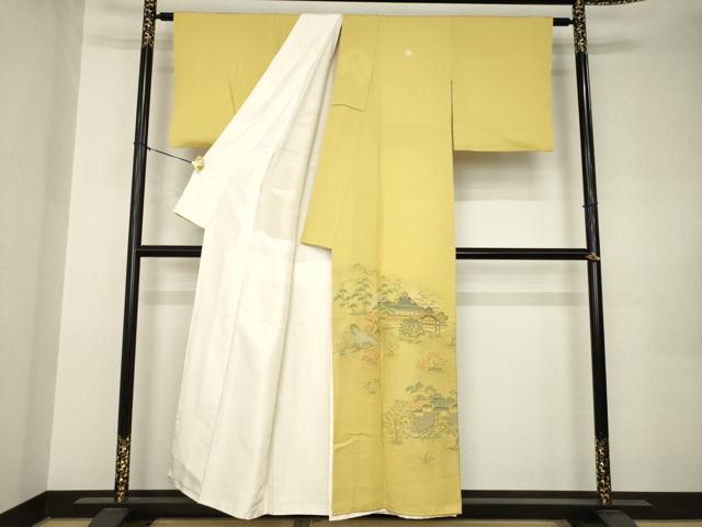 平和屋着物●豪華色留袖 寿光織 風景文 正絹 逸品 AABK0077ck