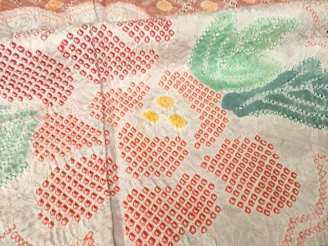 平和屋着物●豪華振袖 総絞り 雲取り吉祥花文 正絹 逸品 AABK0085ck