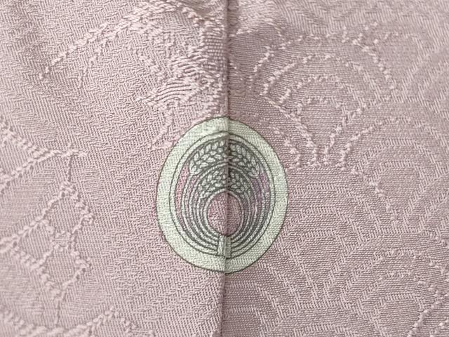 平和屋着物●上質な色無地 吉祥地紋 梅鼠色 正絹 逸品 AABK0114ck