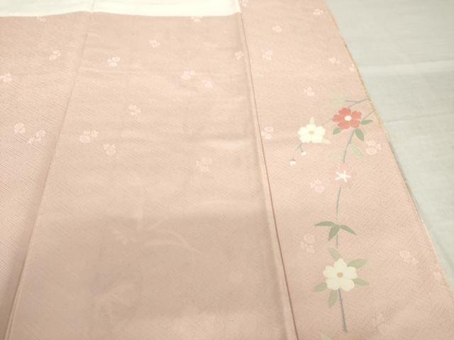 平和屋着物●訪問着 刺繍 花篭文 暈し染め 金彩 正絹 逸品 AABK0118ck