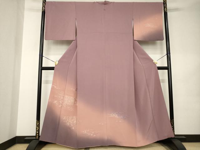 平和屋着物●訪問着 総刺繍 中国三大刺繍 スワトウ刺繍 汕頭刺繍 正倉院花文 暈し染め 金糸 正絹 逸品 AABK0133ck