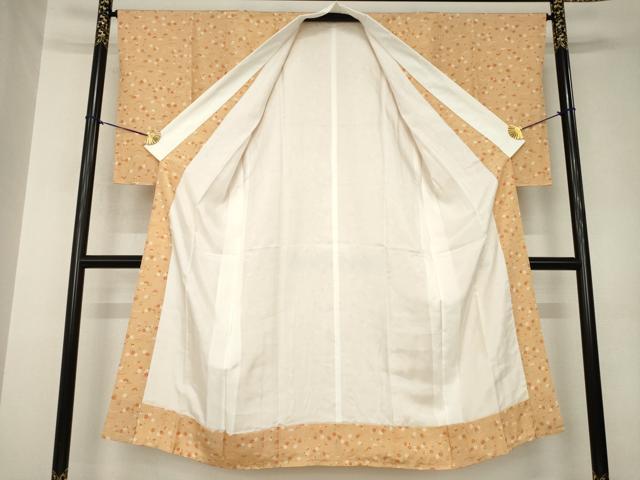 平和屋着物●長襦袢 袷 芝花文 正絹 逸品 AABK0136ck