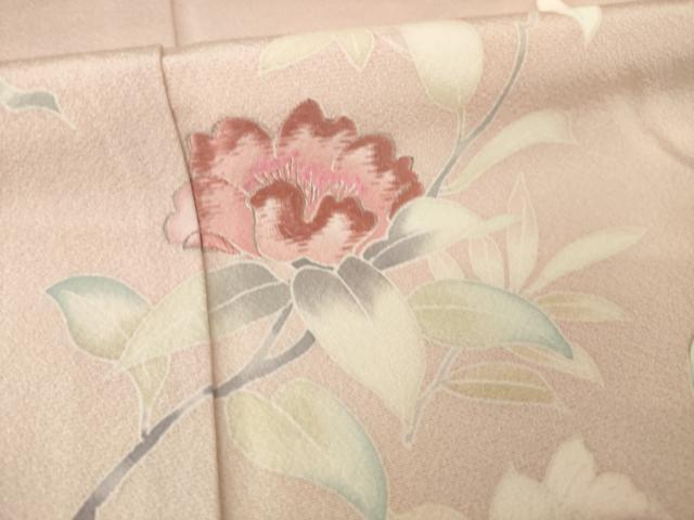 平和屋着物●訪問着 友禅 刺繍 舞花文 暈し染め 金彩 正絹 逸品 AABK0139ck