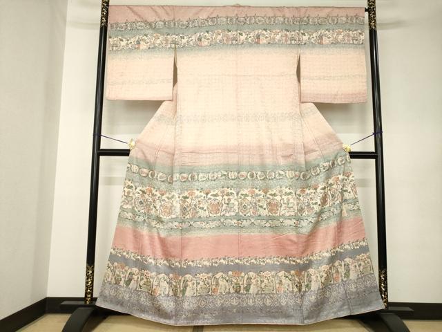 平和屋着物●訪問着 作家物 古代壁画文様 正絹 逸品 AABK0140ck