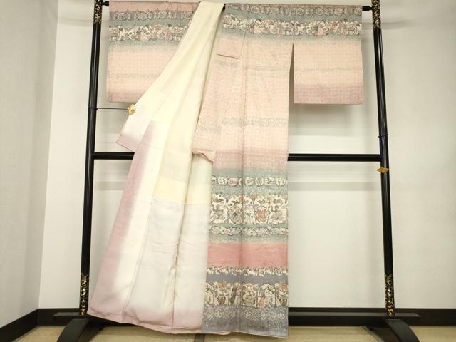 平和屋着物●訪問着 作家物 古代壁画文様 正絹 逸品 AABK0140ck
