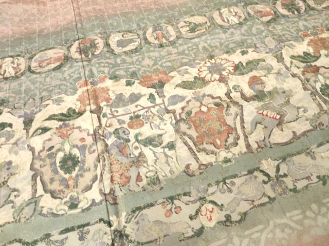 平和屋着物●訪問着 作家物 古代壁画文様 正絹 逸品 AABK0140ck
