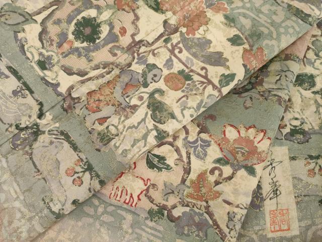 平和屋着物●訪問着 作家物 古代壁画文様 正絹 逸品 AABK0140ck