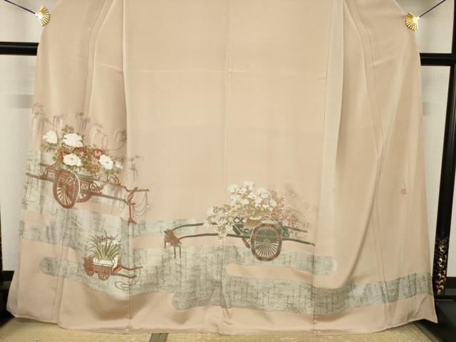 平和屋着物●松尾光琳 色留袖 花車文 正絹 逸品 AABK0145ck