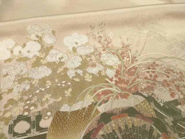 平和屋着物●松尾光琳 色留袖 花車文 正絹 逸品 AABK0145ck