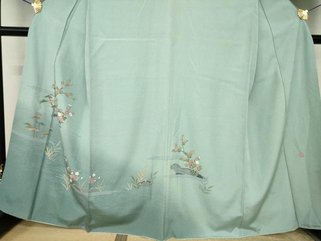 平和屋着物●訪問着 友禅 作家物 風景文 暈し染め 正絹 逸品 AABK0146ck