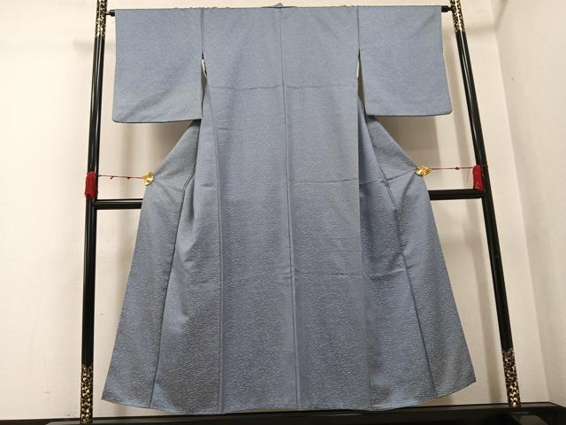 平和屋着物●お召 流水文 正絹 逸品 AABK0167ph